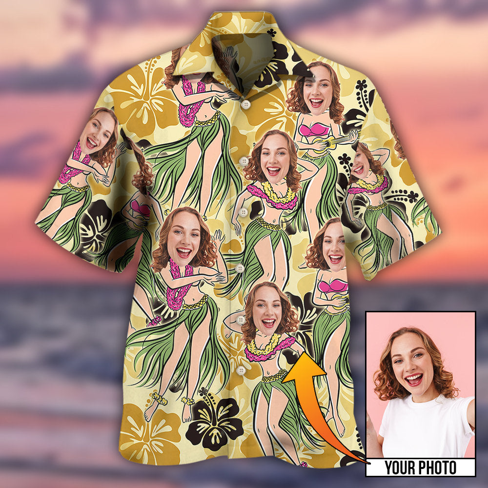 Face Funny Style Custom Photo - Hawaiian Shirt - Reefox