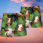 Cow Face Troll Funny Lover Cattle Tropical Style - Beach Short Reefox - Owls Matrix LTD