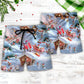 Christmas Santa And Gnome Merry Xmas - Beach Short Reefox - Owls Matrix LTD