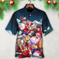 Christmas Santa With Electric Guitar - Hawaiian Shirt - Reefox