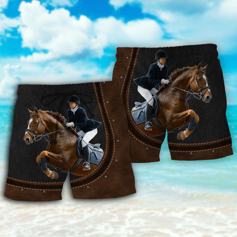 Horse Dressage Lover Racing - Beach Short Reefox - Owls Matrix LTD