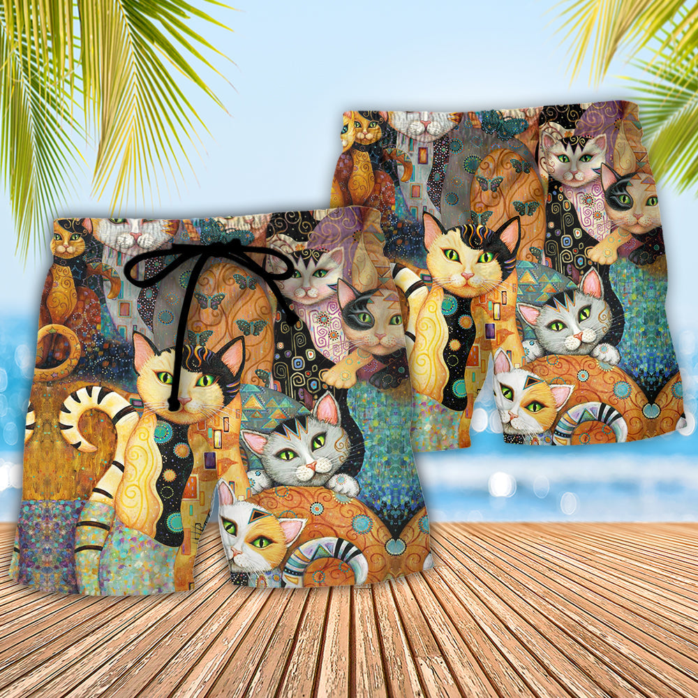 Cat Need You And Love - Beach Short Reefox - Owls Matrix LTD