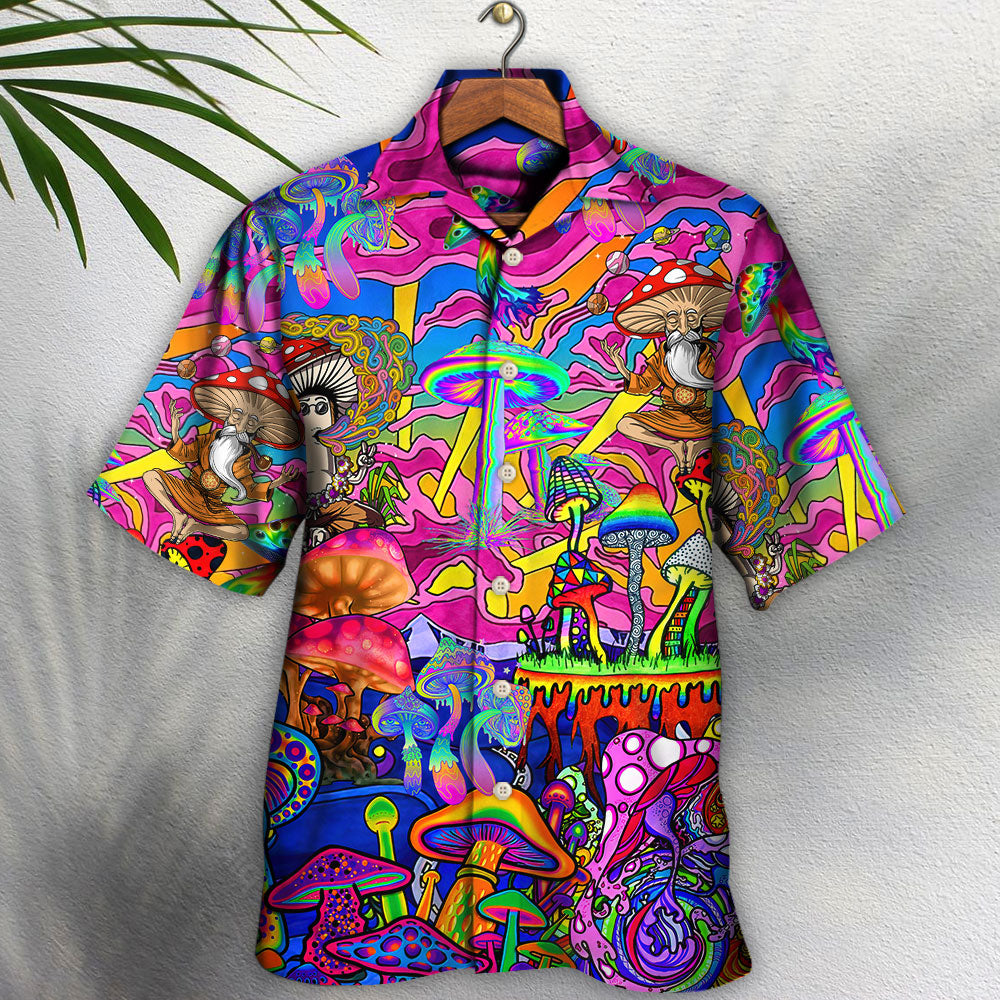 Hippie Magic Trippy Mushroom Awesome - Hawaiian Shirt - Reefox