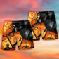 Halloween Wolf Pumpkin Scary - Beach Short Reefox - Owls Matrix LTD