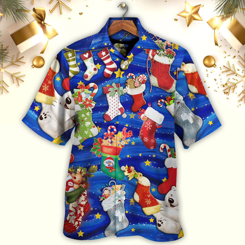 Socks Christmas Tree Merry Xmas Seasons Of Joy - Hawaiian Shirt - Reefox