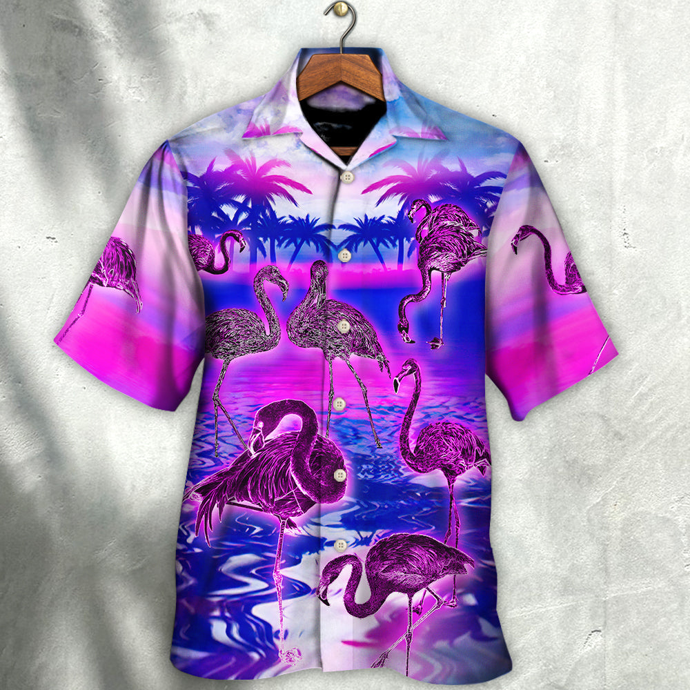 Flamingo - Be A Flamingo In A Flock Of Pigeons - Hawaiian Shirt - Reefox
