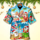 Christmas Santa Claus Play On The Beach Mele Kalikimaka Funny - Hawaiian Shirt - Reefox