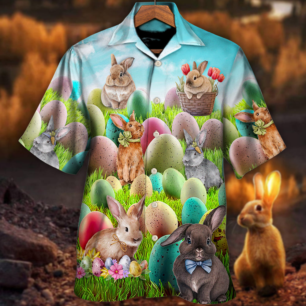 Easter This Is My Easter Shirt Rabbit Funny Happy Easter - Hawaiian Shirt - Reefox