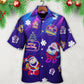 Christmas Santa Neon Light Xmas Party - Hawaiian Shirt - Reefox