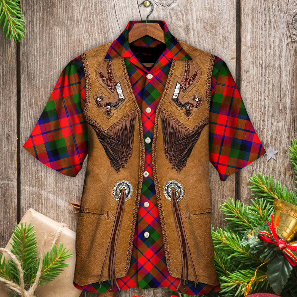 Christmas Santa Vintage Fringe Leather Suede Vest - Hawaiian Shirt - Reefox