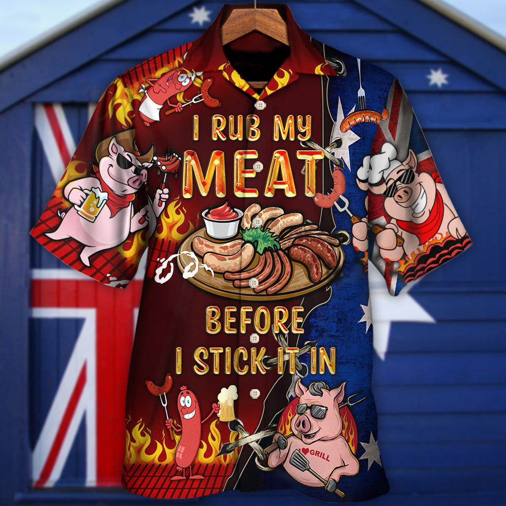 Food I Rub My Meat Australian - Hawaiian Shirt - Reefox