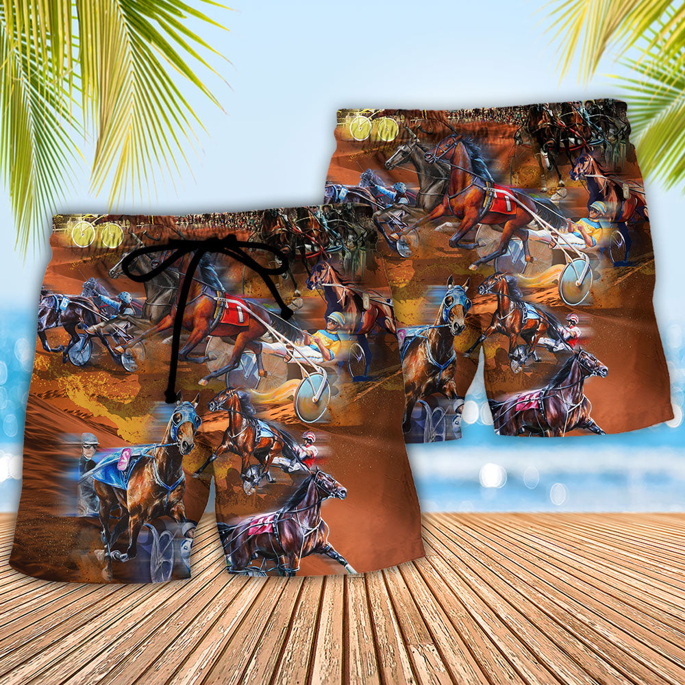 Horse Harness Racing Life Is Better At The Races - Beach Short Reefox - Owls Matrix LTD