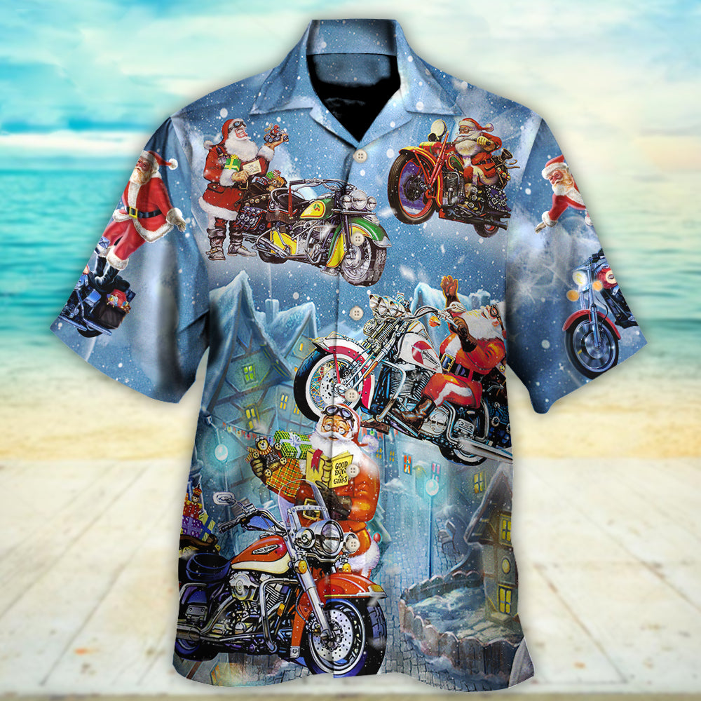 Christmas Santa Driving Happy Holidays - Hawaiian Shirt - Reefox