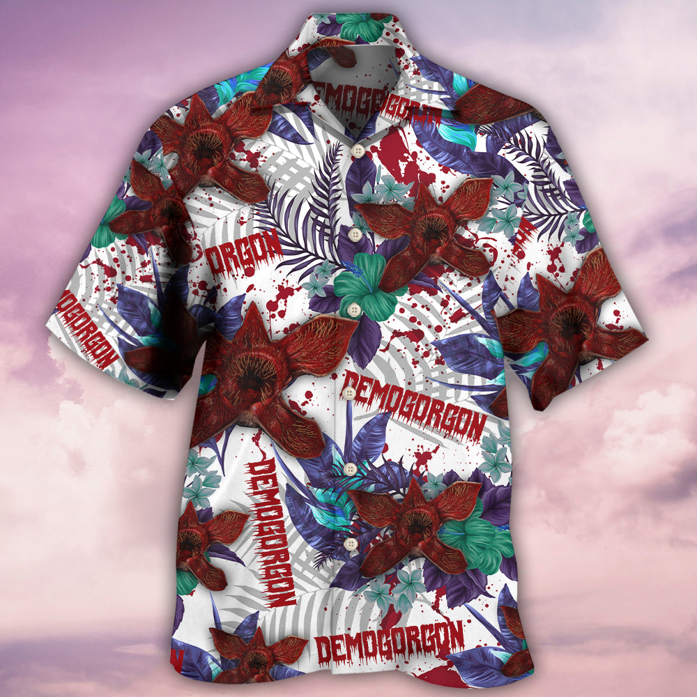 Demogorgon Monster Hawaiian Pattern - Hawaiian Shirt - Reefox