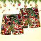 Christmas Santa Claus Story Gift For Xmas Painting Style - Beach Short Reefox - Owls Matrix LTD