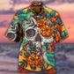 Skull Floral Skull Hummingbird - Hawaiian Shirt - Reefox