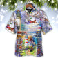 Lighthouse Christmas Santa Through The Storm - Hawaiian Shirt - Reefox
