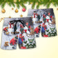 Christmas Children Love Christmas Chilling With Homie Art Style - Beach Short Reefox - Owls Matrix LTD