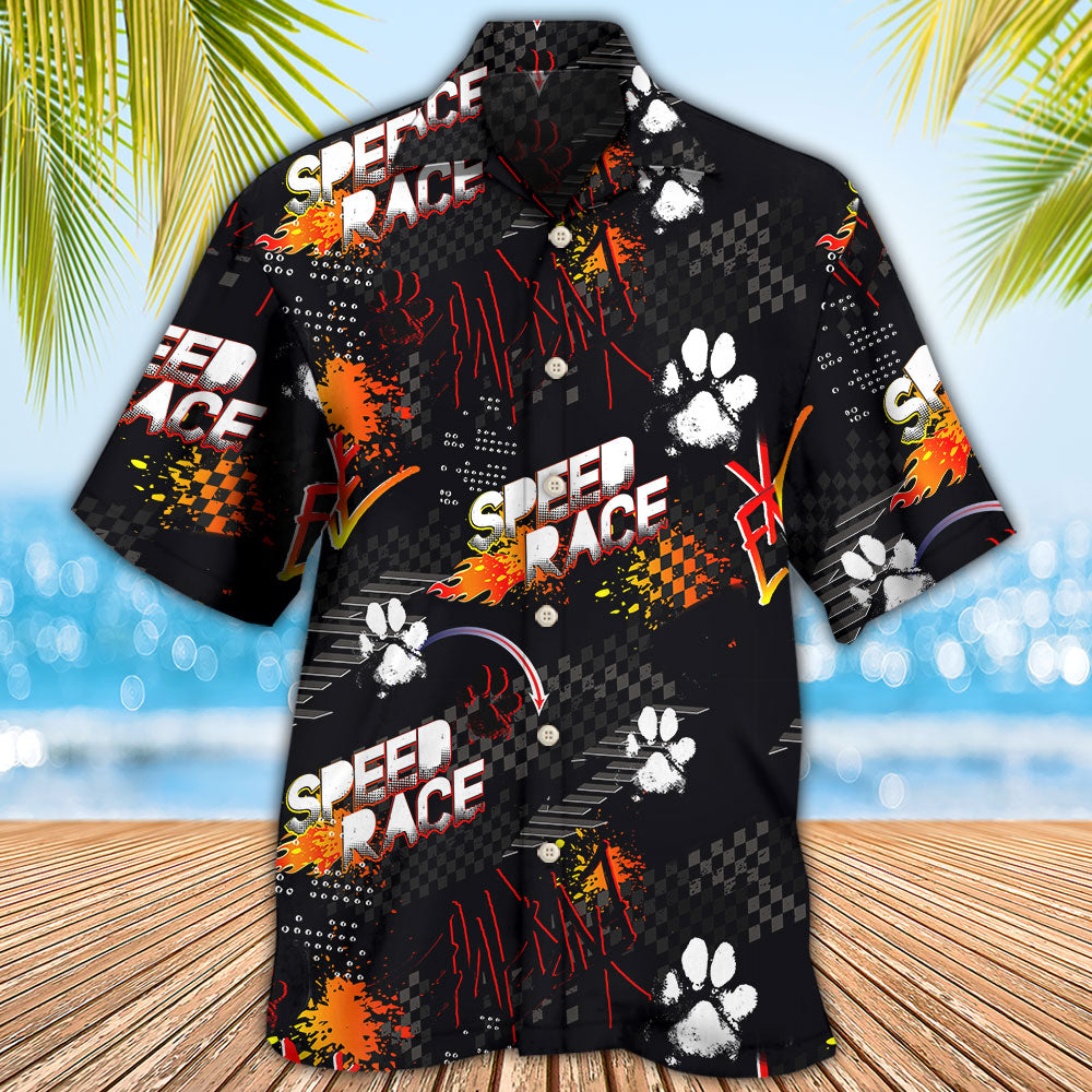 Car Racing I Like Racing And Dogs - Hawaiian Shirt - Reefox