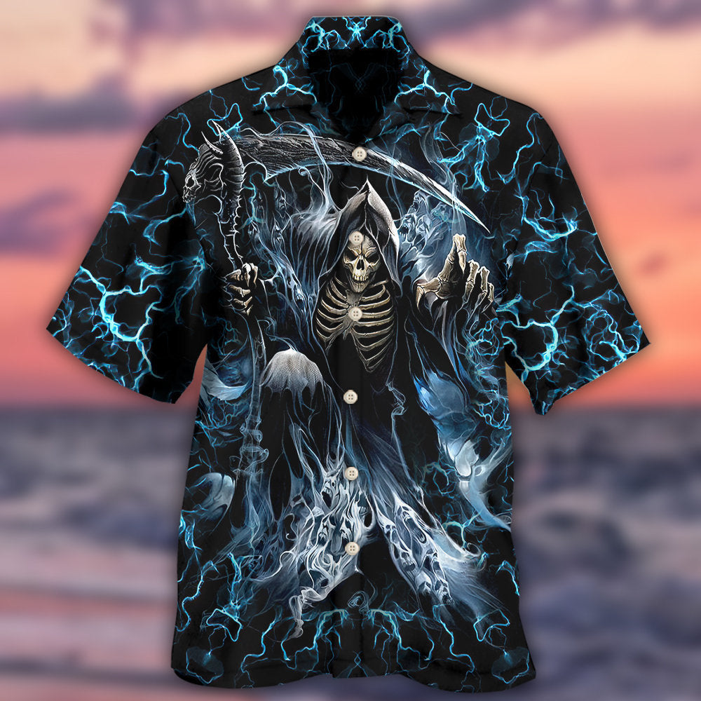 Skull Grumpy Old Man Stuck - Hawaiian Shirt - Reefox