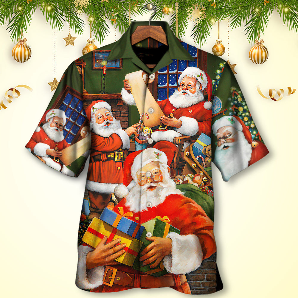 Christmas Santa Claus Gift For Xmas Art Style - Hawaiian Shirt - Reefox