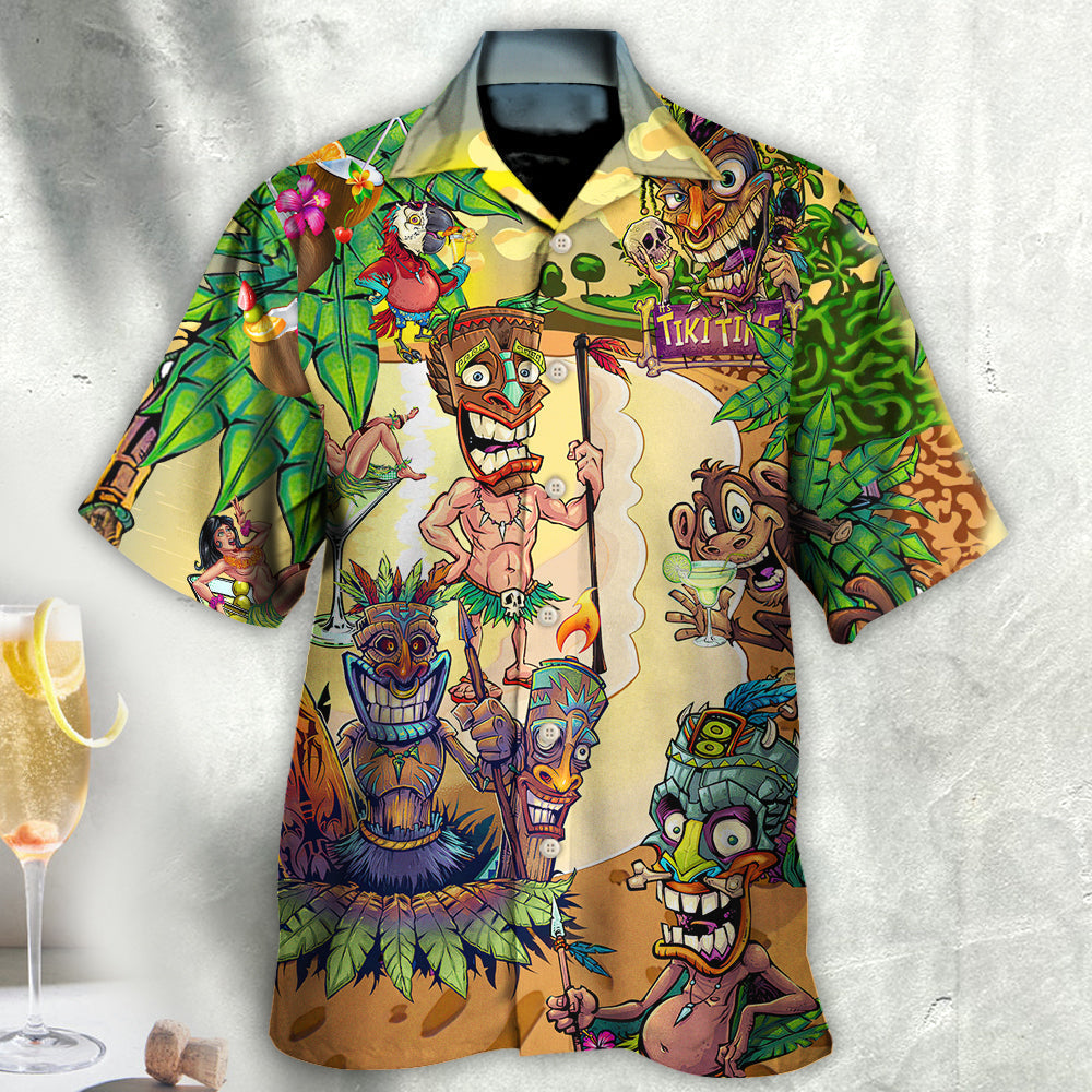 Cocktail Tiki Bar Summer Beach - Hawaiian Shirt - Reefox