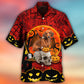 Halloween Dachshund Pumpkin Scary Red - Hawaiian Shirt - Reefox