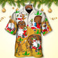 Christmas Santa Claus Drunk Beer Funny Happy Xmas - Hawaiian Shirt - Reefox