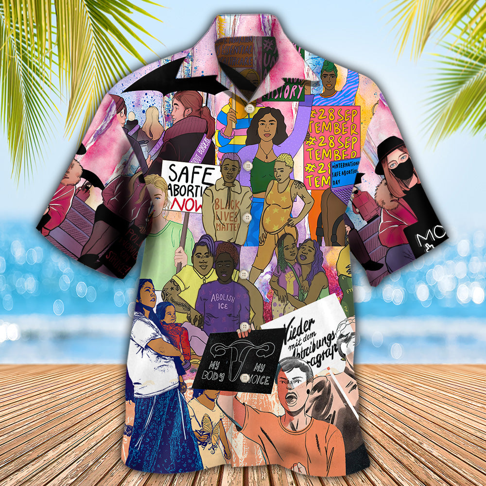 Anti Abortion, My Body, My Choice - Hawaiian Shirt - Reefox
