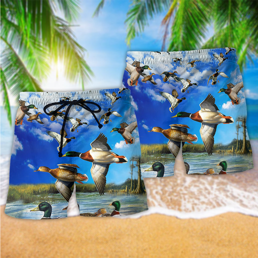 Duck Keep Your Freedom Wild Blue Sky - Beach Short Reefox - Owls Matrix LTD