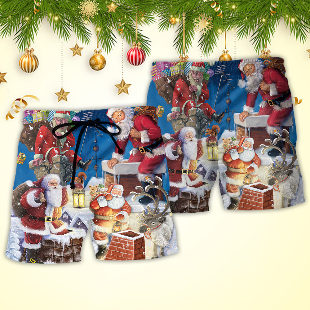 Christmas Santa The Way I Come - Beach Short Reefox - Owls Matrix LTD