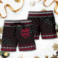 Christmas Tattoo Santa Funny Merry Xmas - Beach Short Reefox - Owls Matrix LTD