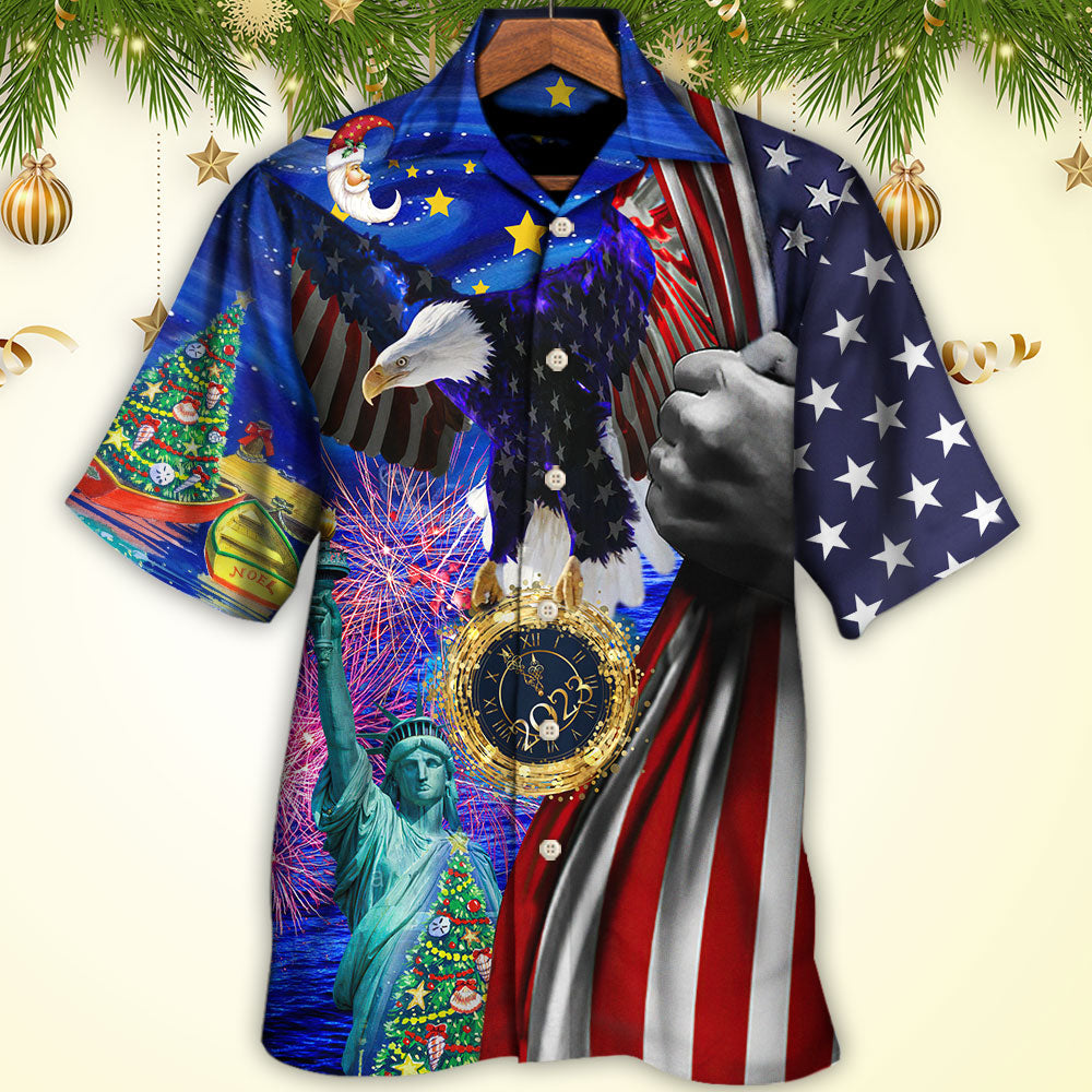 America New Year New America Christmas 2023 - Hawaiian Shirt - Reefox