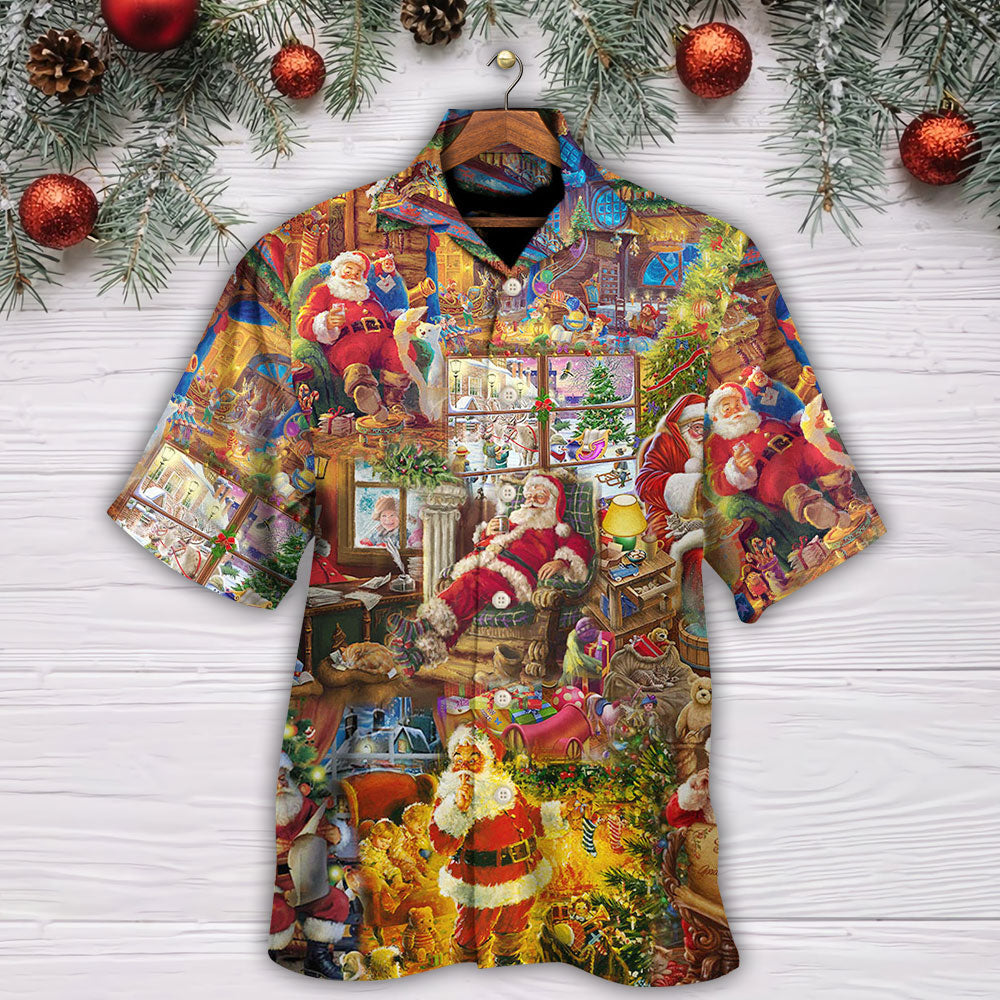 Christmas Santa Happy Holiday Season Of Joy - Hawaiian Shirt - Reefox