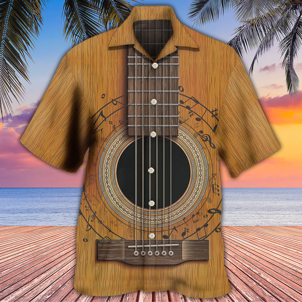Guitar Old Retro Music Lover - Hawaiian Shirt - Reefox