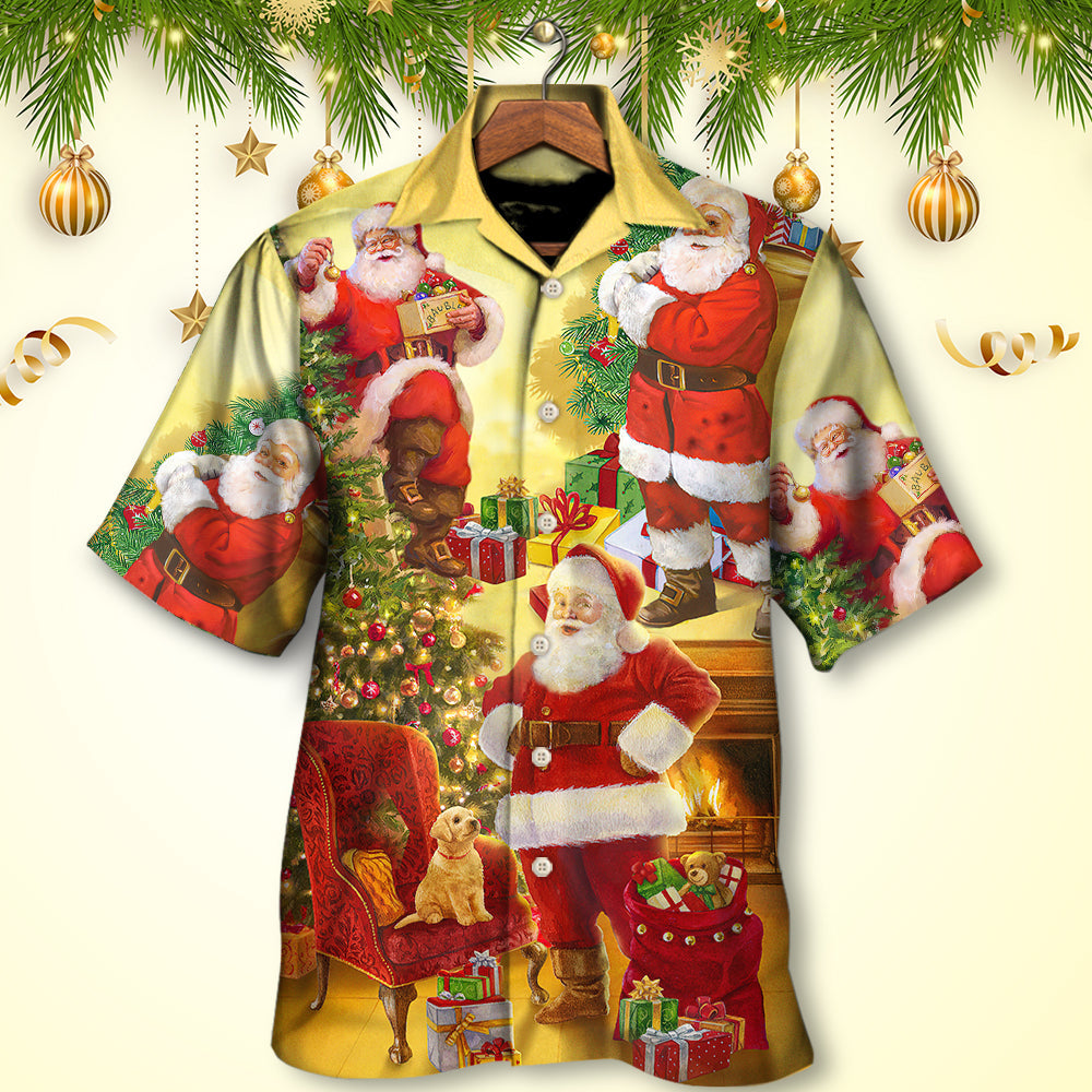 Christmas Santa Claus Story Happy Xmas Art Style TYPE - Hawaiian Shirt - Reefox