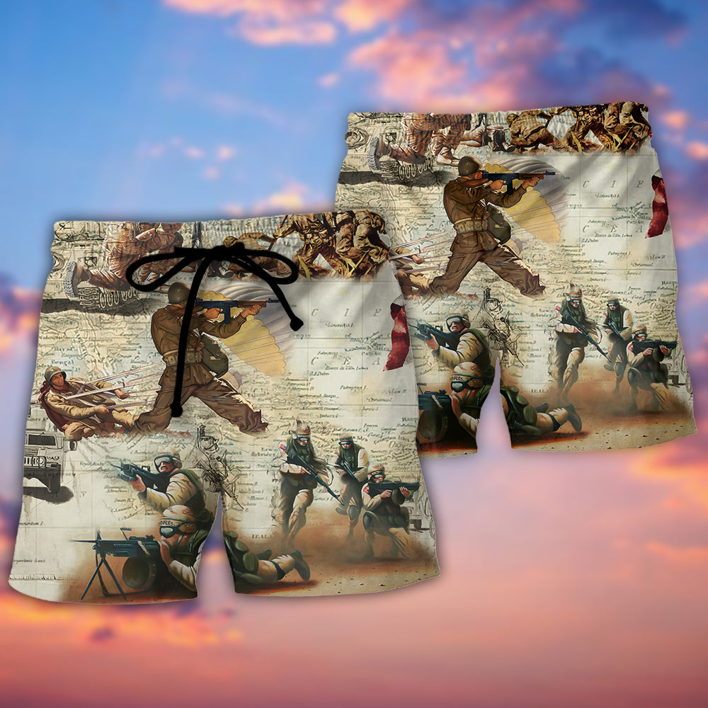 Veteran Memory Soldier's Prayer - Beach Short Reefox - Owls Matrix LTD