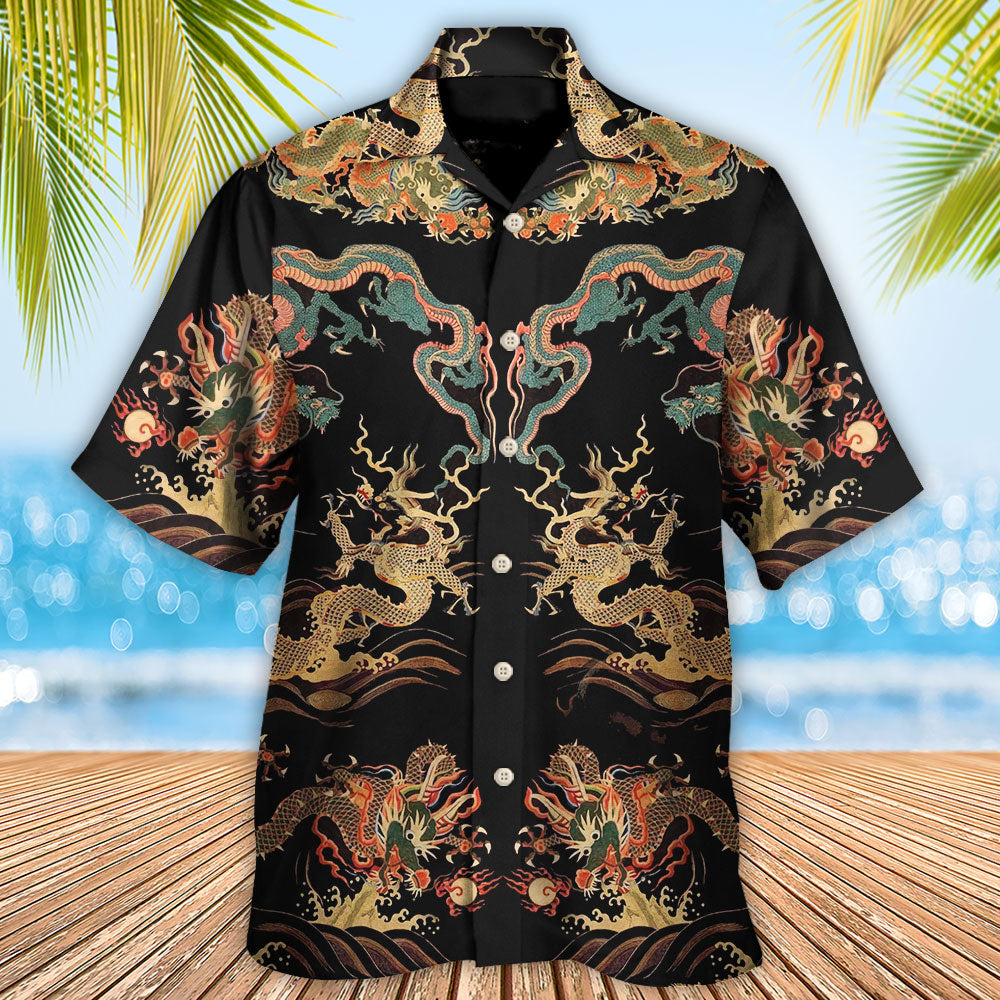 Dragon Chinese Dragon Royal - Hawaiian Shirt - Reefox