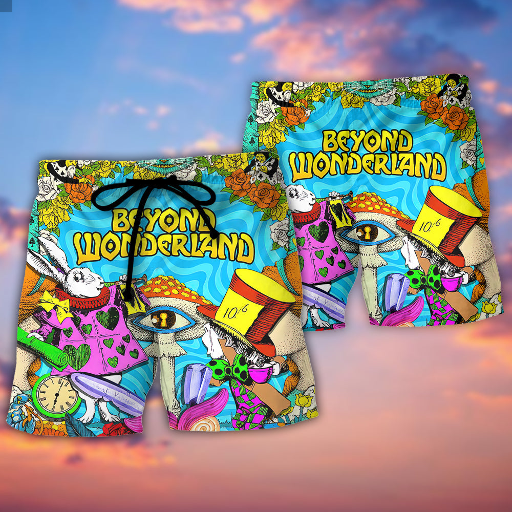 Music Event Beyond Wonderland Amazing Festival Colorful Style - Beach Short Reefox - Owls Matrix LTD
