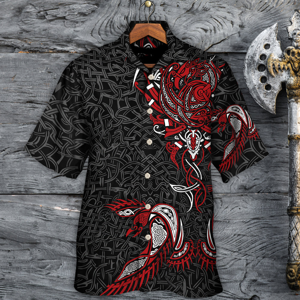 Viking War Raven Life Style - Hawaiian Shirt - Reefox