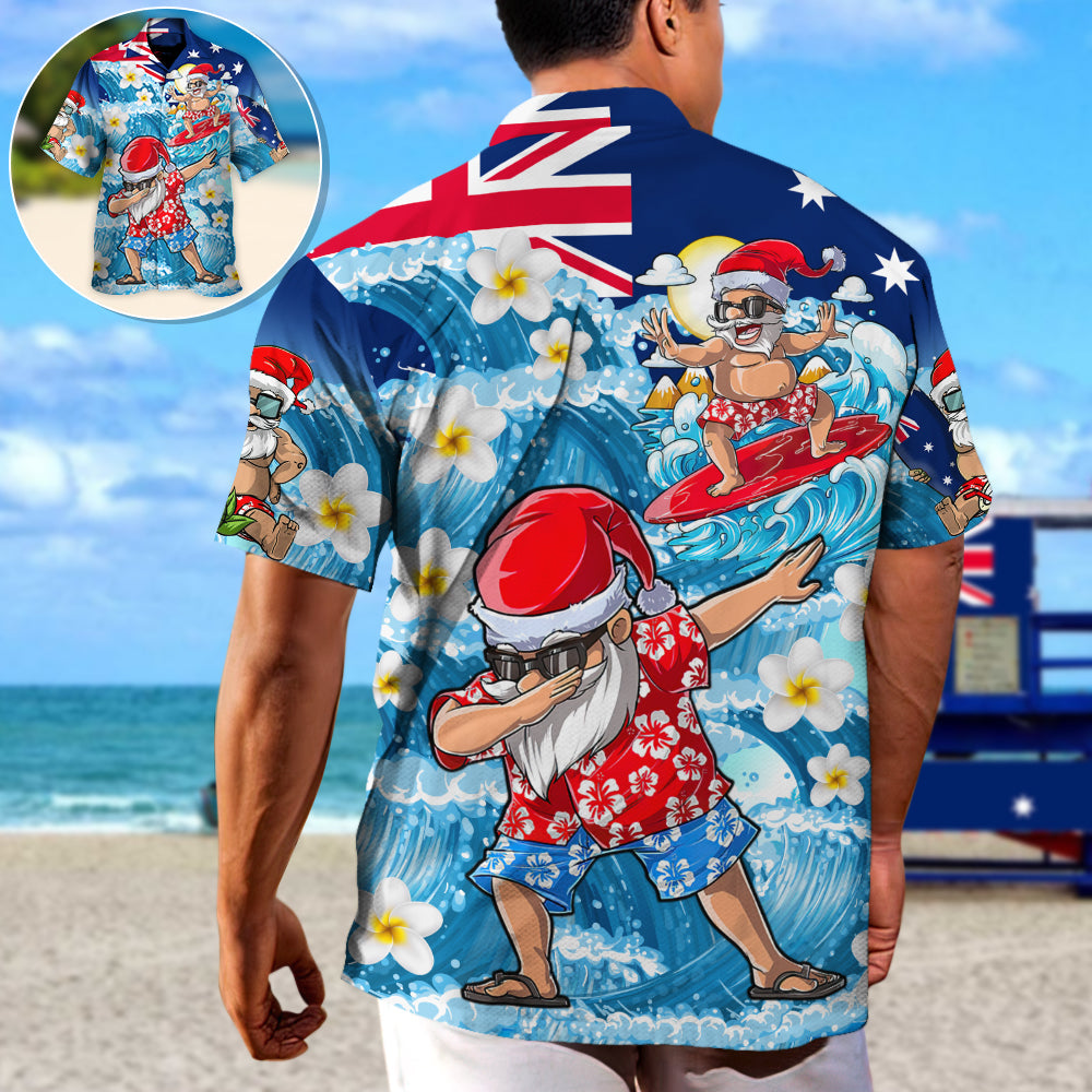 Christmas In July Dabbing Santa Funny Summer - Hawaiian Shirt