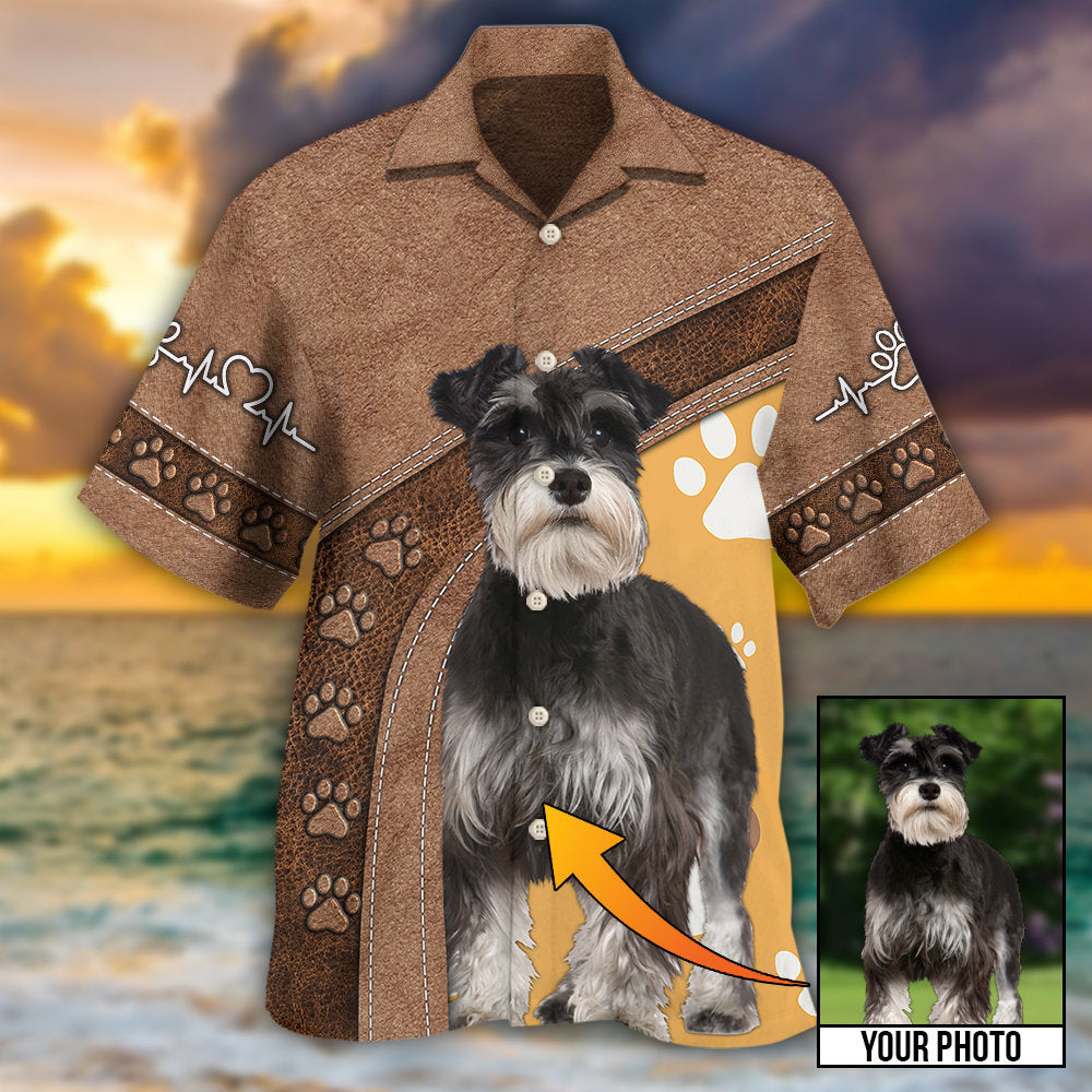 Dog Paw Brown Style Classic Custom Photo Personalized - Hawaiian Shirt - Reefox