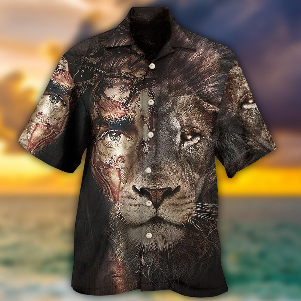Jesus And Lion - Hawaiian Shirt - Reefox