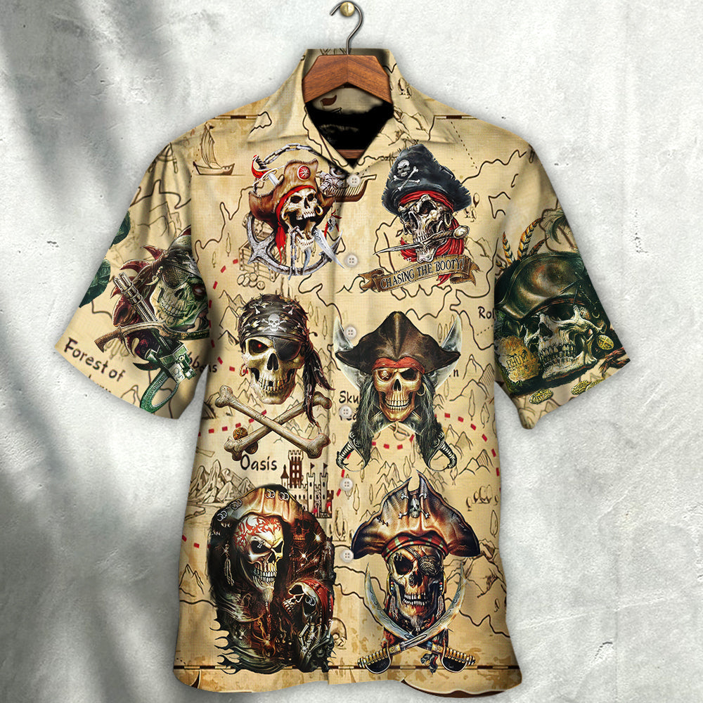 Pirate Chasing The Booty - Hawaiian Shirt - Reefox