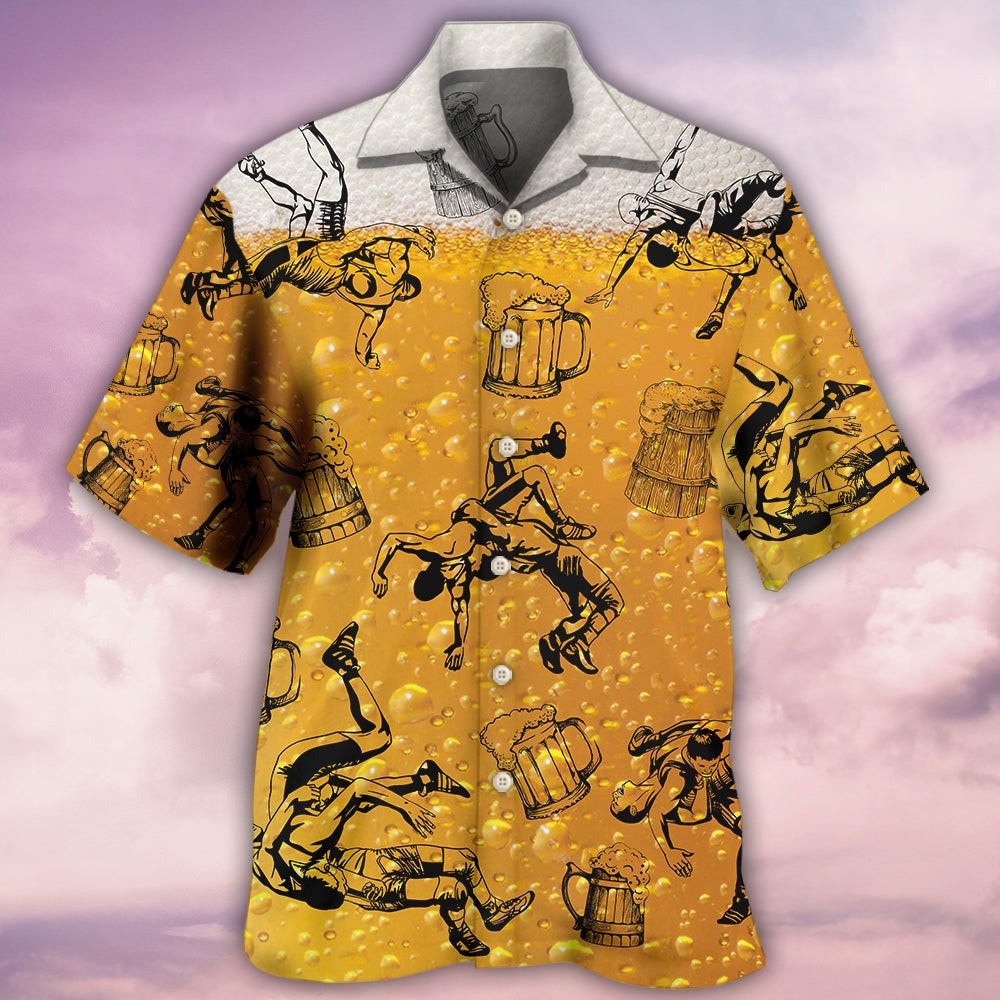 Wrestling And Beer I Like - Hawaiian Shirt - Reefox
