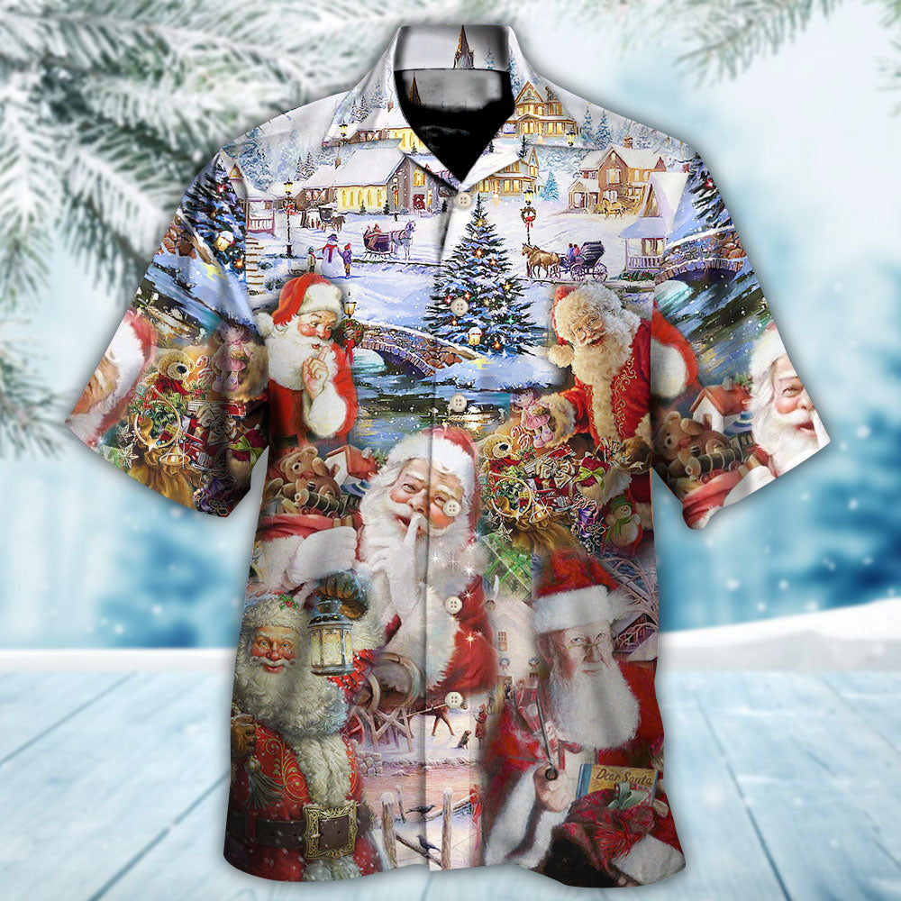 Christmas Santa I'm Just Here For The Ho's - Hawaiian Shirt - Reefox