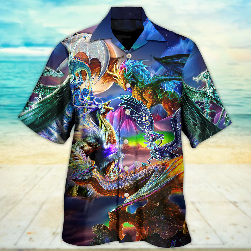 Dragon Neon Legends Colorful - Hawaiian Shirt - Reefox