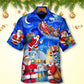 Christmas Santa Claus In The Town Magic Night Art Style - Hawaiian Shirt - Reefox