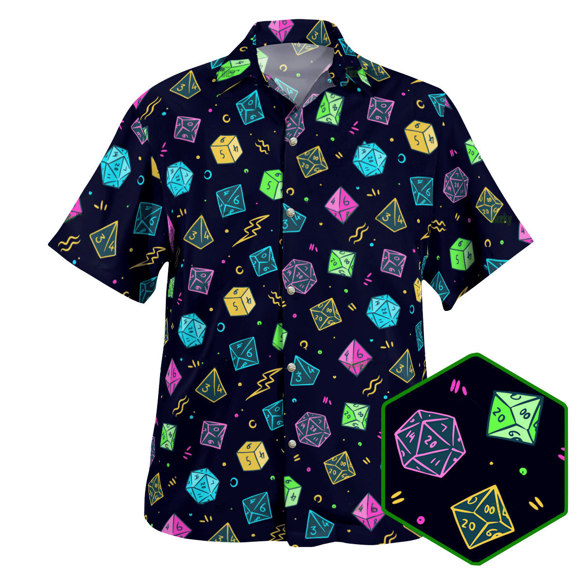 DnD Dice Colorful Style - Hawaiian Shirt - Reefox