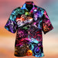 Motorcycle Racing Neon Light Colorful - Hawaiian Shirt - Reefox